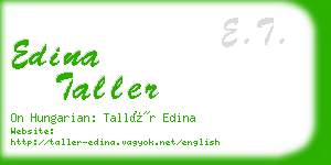 edina taller business card